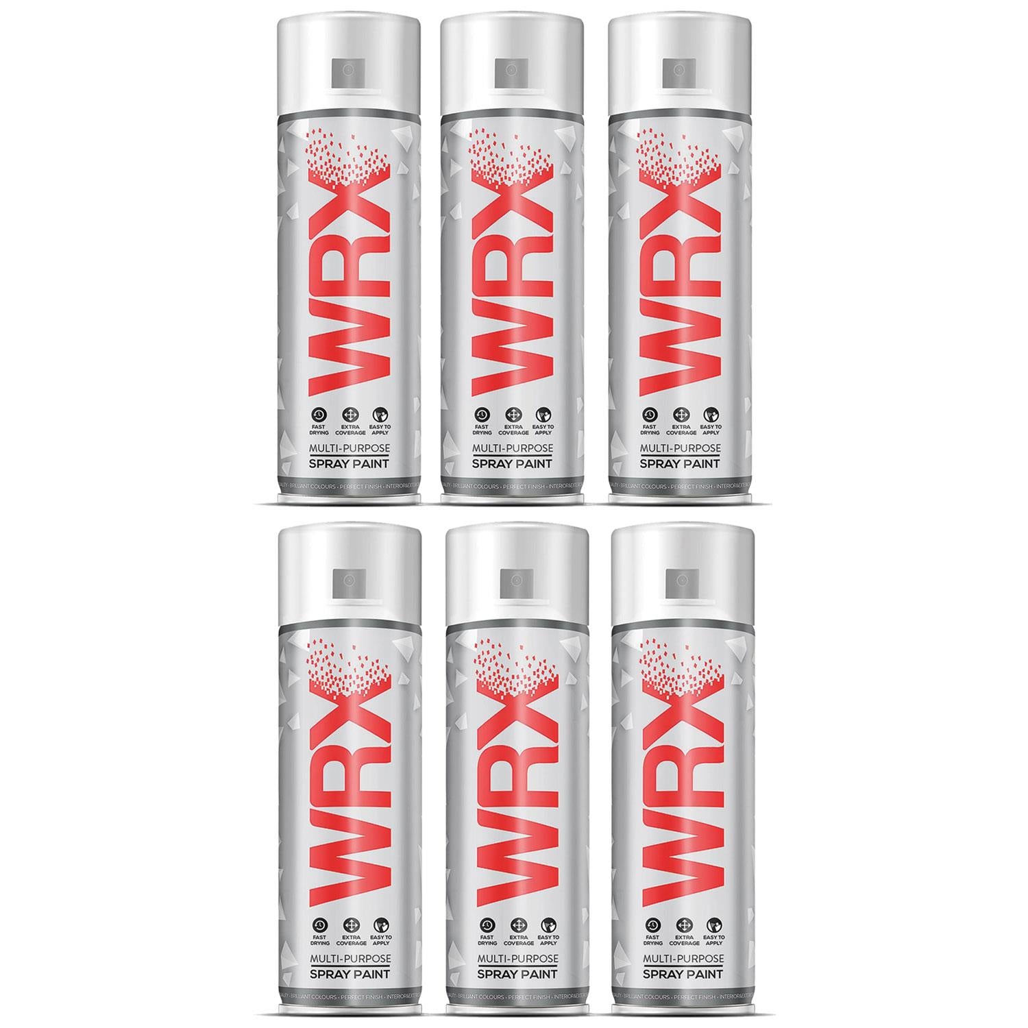 6X WRX Traffic White Spray Paints 400ml Technical Spray