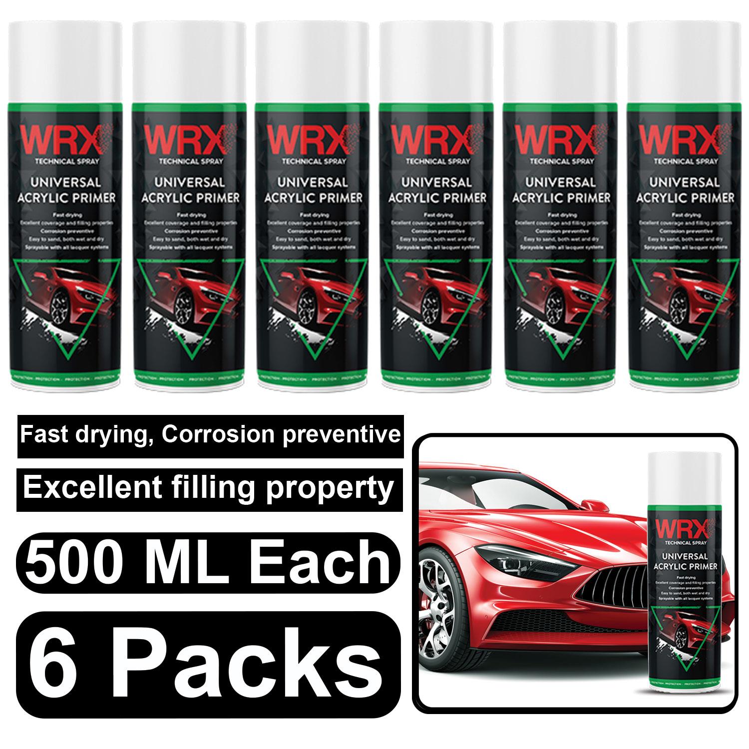6X WRX Universal Primer Grey Spray 500ml Technical Spray