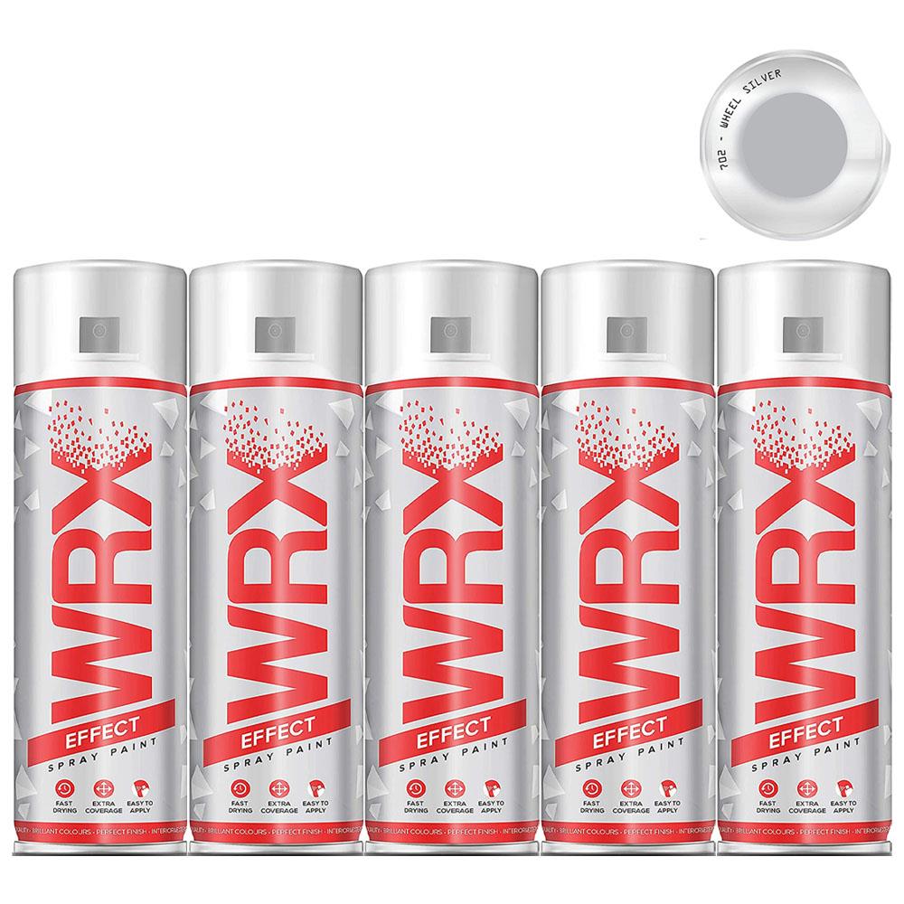 5X WRX Wheel Silver Spray Paint 400ml Spray Paint