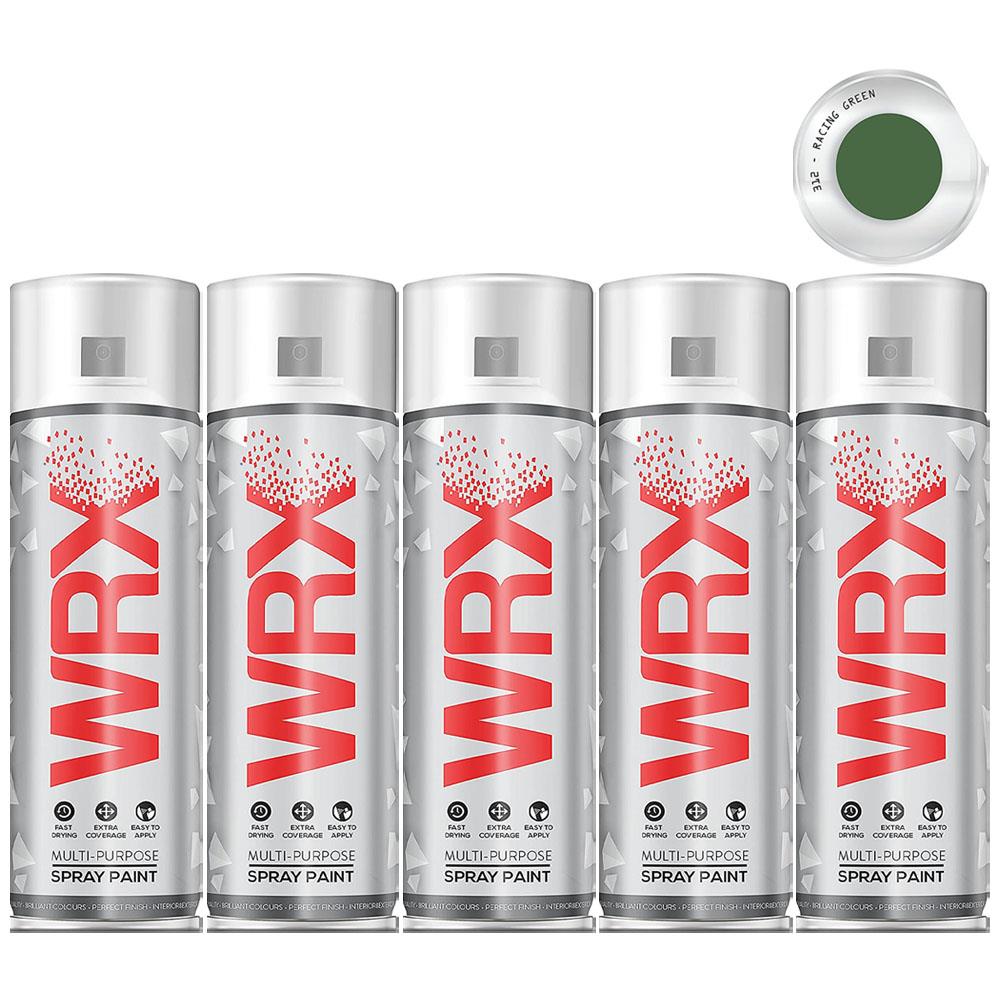 5X WRX Flat Racing Green Spray Paint 400ml Spray Paint