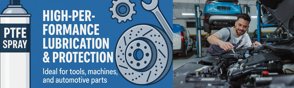 PTFE spray lubricant – high-performance protection for metal, machinery, and automotive parts. Waterproof and non-stick.