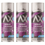 3X Auto Extreme Clear Lacquer Spray 400ml