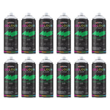 12X Eucalyptus RAL 6037 Gloss Spray Paint 400ml