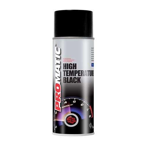 4X Promatic Black High Temperature Spray Paint 400ml Spray Paint