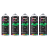 5X Eucalyptus RAL 6037 Gloss Spray Paint 400ml