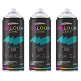 3X Teal Blue RAL 5018 Gloss Spray Paint 400ml