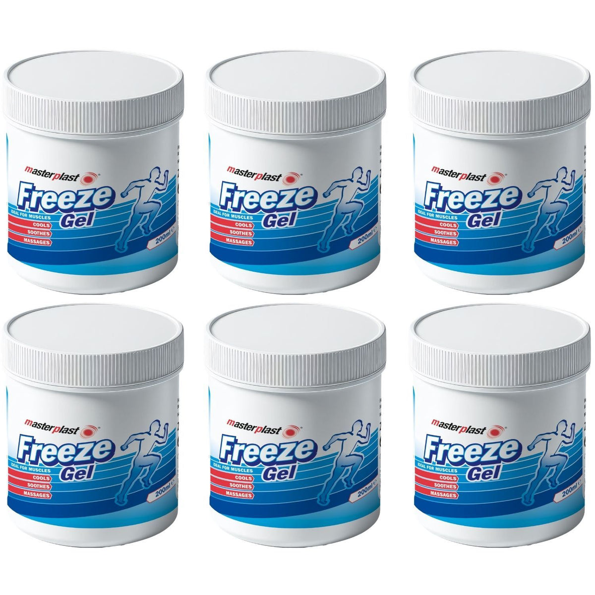 6X - Masterplast Freeze Gel Tub 200ml