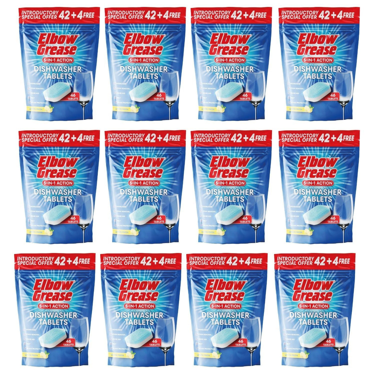 12X - Elbow Grease Dishwasher Tablets 46Pk