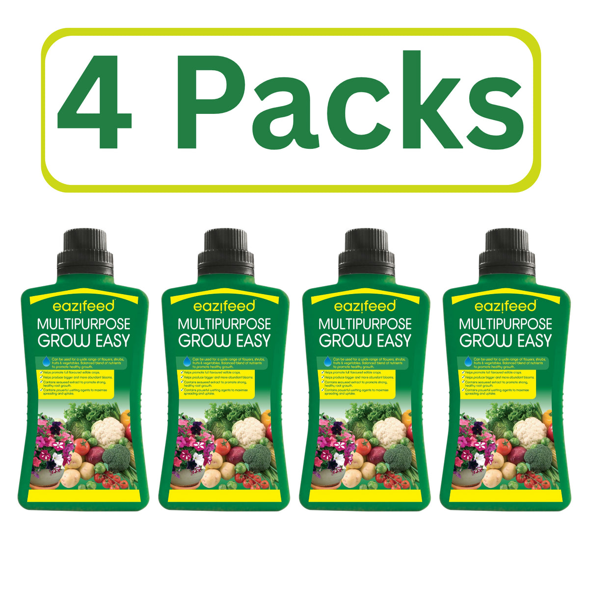 4X Multi Purpose Liquid Plant Food Concentrate Eazifeed For Fruit Flowers 500ml