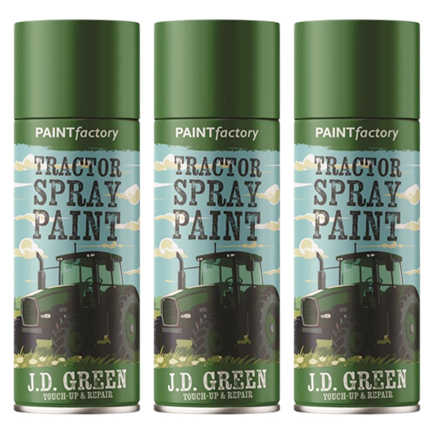 3X - Tractor Spray Paint John Deere Green 400ml Spray Paint
