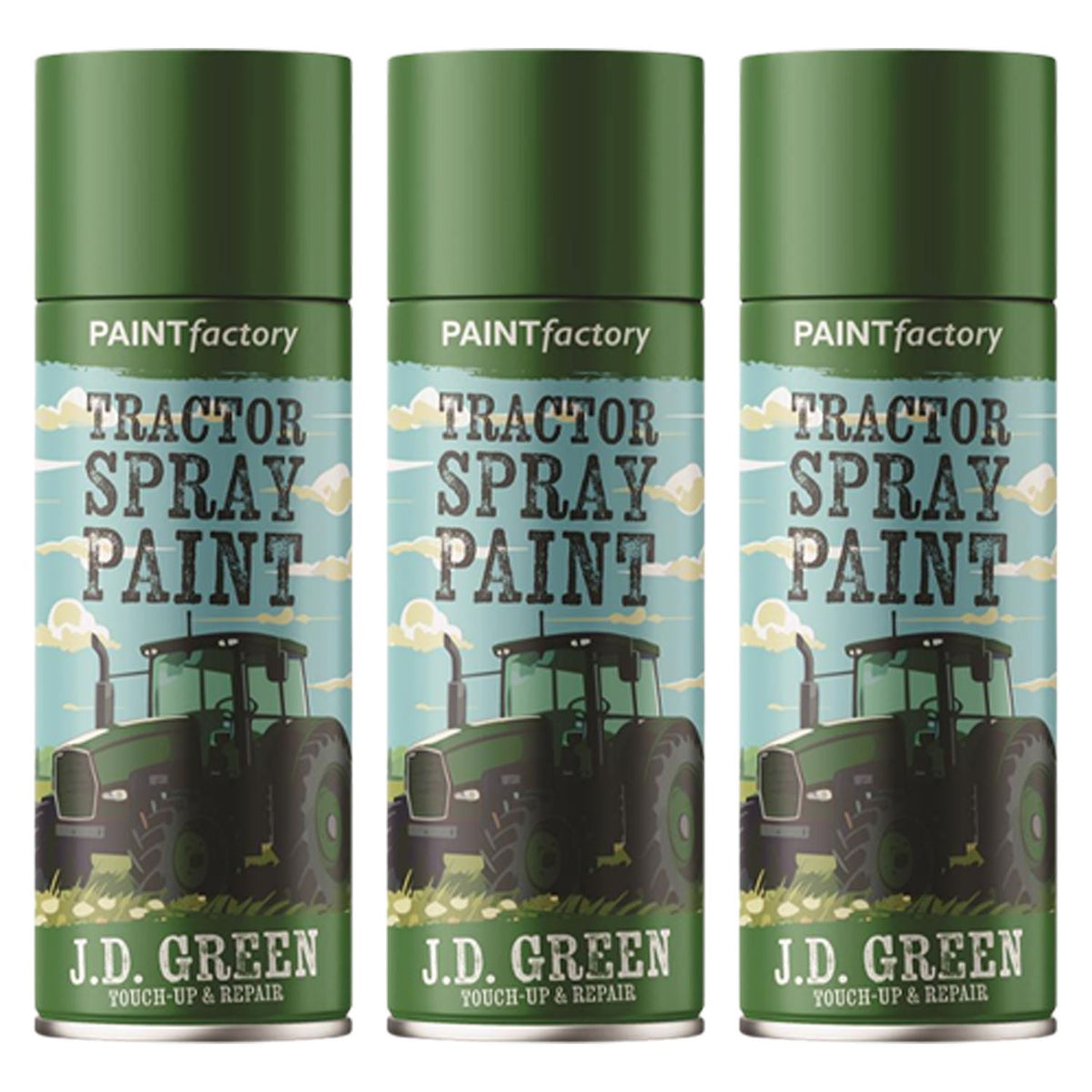 3X - Tractor Spray Paint John Deere Green 400ml Spray Paint