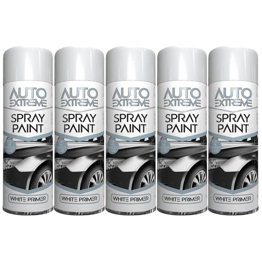 5X White Primer Auto Spray Paint 250ml