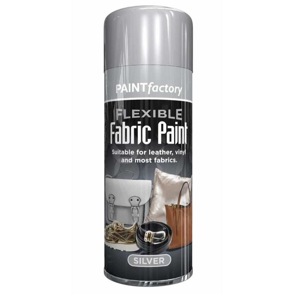 24X - Paint Factory Silver Fabric & Vinyl Spray Paint 200ml