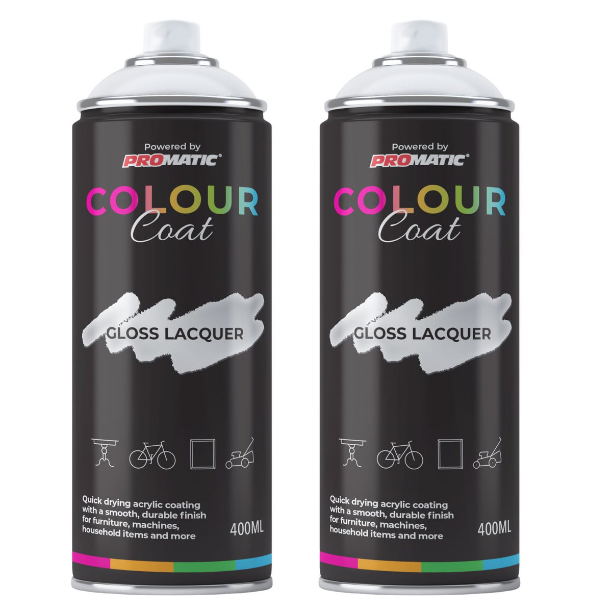 2X Clear Coat Clear Gloss Spray Paint 400ml