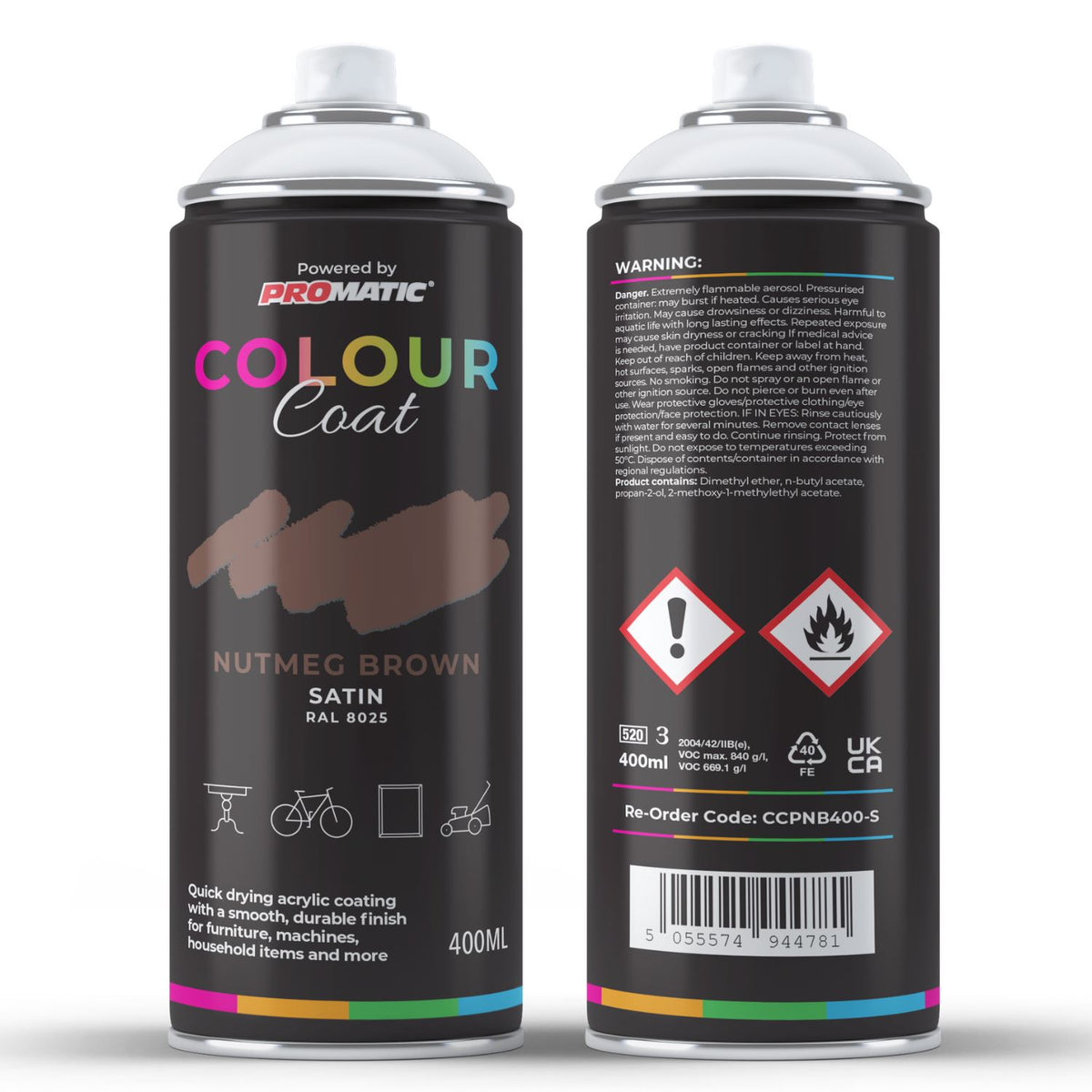 Nutmeg Brown RAL 8025 Satin Spray Paint 400ml