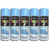 5X Paint Factory Sky Blue Gloss Spray Paint 400ml