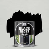 3X Black Gloss Non-Drip Paint 300ml