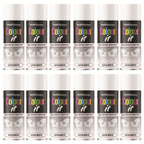 12X Paint Factory White Satin Spray Paint 400ml