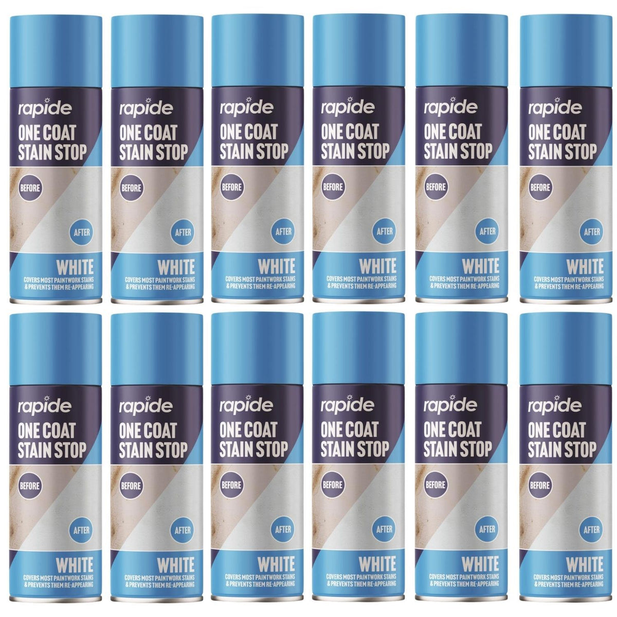 12X - Rapide One Coat Stain Stop 400ml Spray 400ml