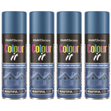 4X Paint Factory Beautiful Blue Gloss Spray Paint 250ml