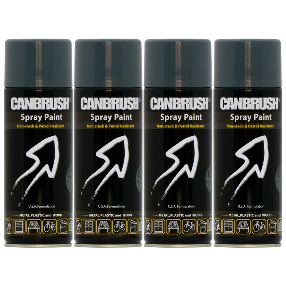 4X Canbrush C25 Dark Grey Spray Paint 400ml