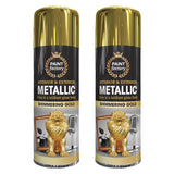 2X Paint Factory Gold Metallic Spray Paint 400ml Spray Paint