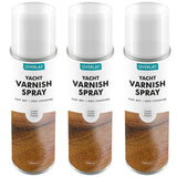 3X Overlay Clear Gloss Yacht Varnish Professional Spray Paint 400ml