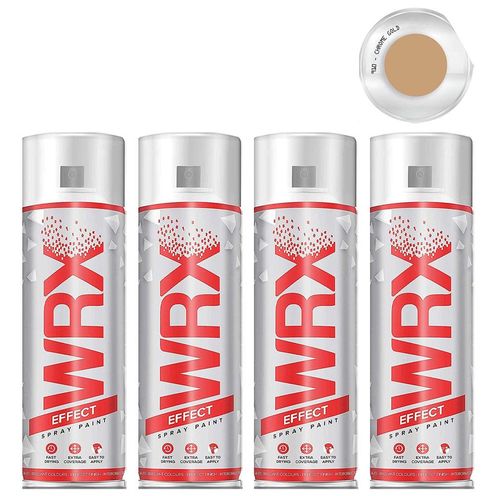 4X WRX Chrome Gold Spray Paint 400ml Spray Paint