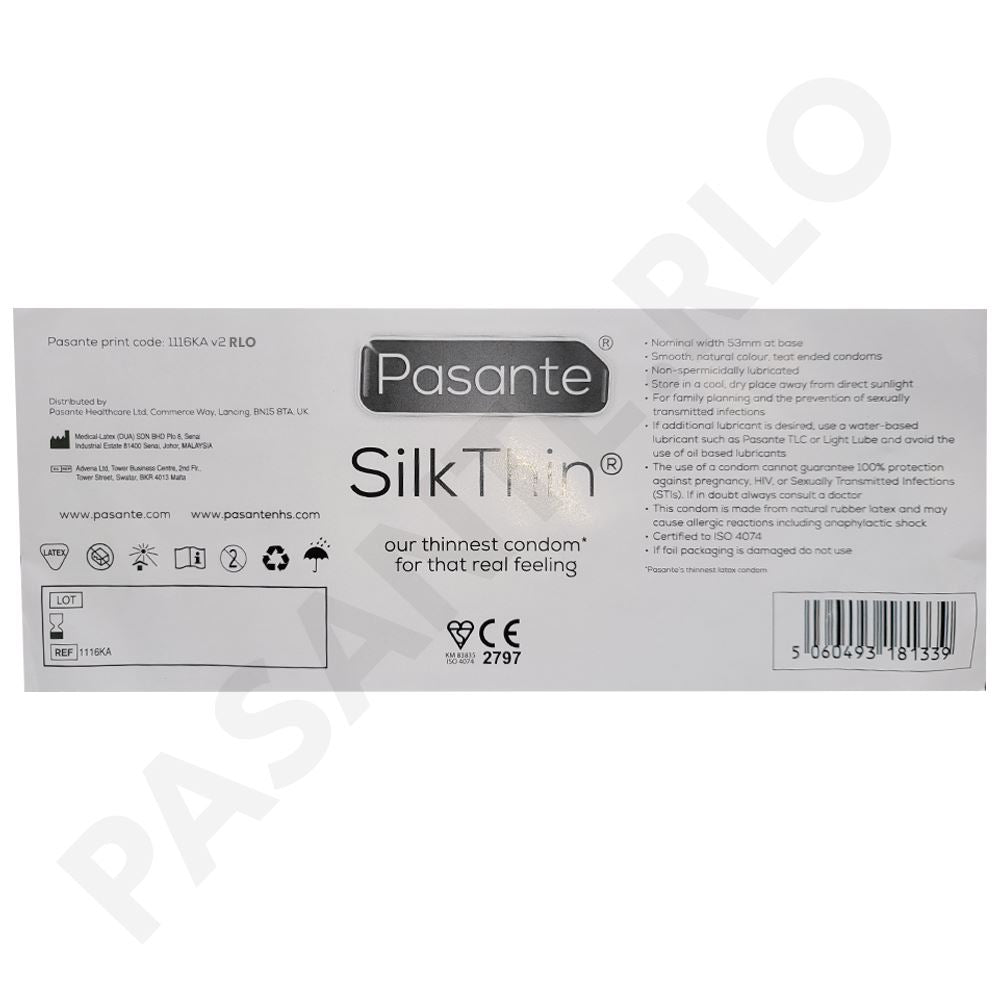 48X Pasante Silk Thin Condoms Male Condom