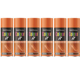 6X Paint Factory Original Orange Gloss Spray Paint 400ml