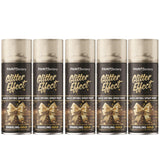 5X - Paint Factory Gold Glitter Effect Spray Paint 400ml