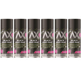 6X Auto Extreme Pro Satin Black Spray Paint 400ml