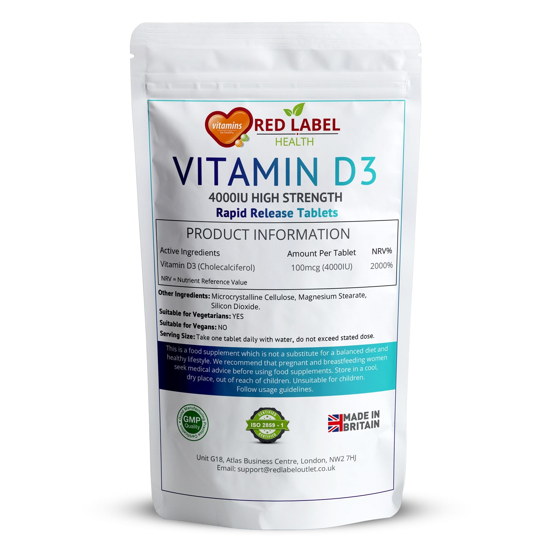 Vitamin D3 4000IU - 360 Tablets Vitamin D3