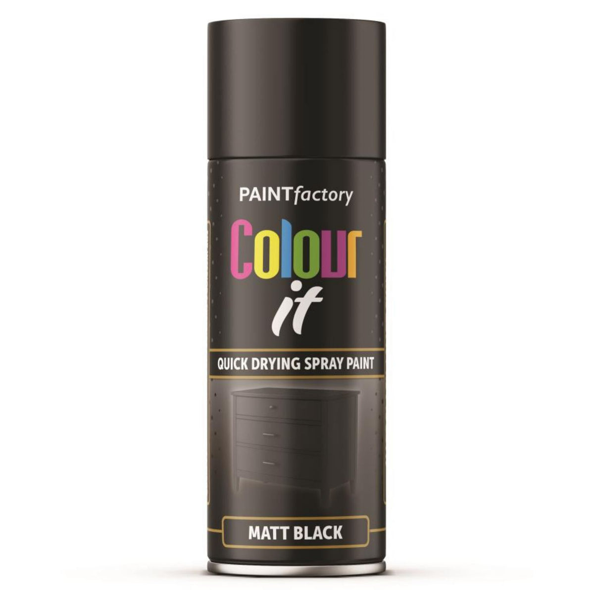 Paint Factory Black Matt Spray Paint 400ml