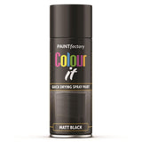 Paint Factory Black Matt Spray Paint 400ml