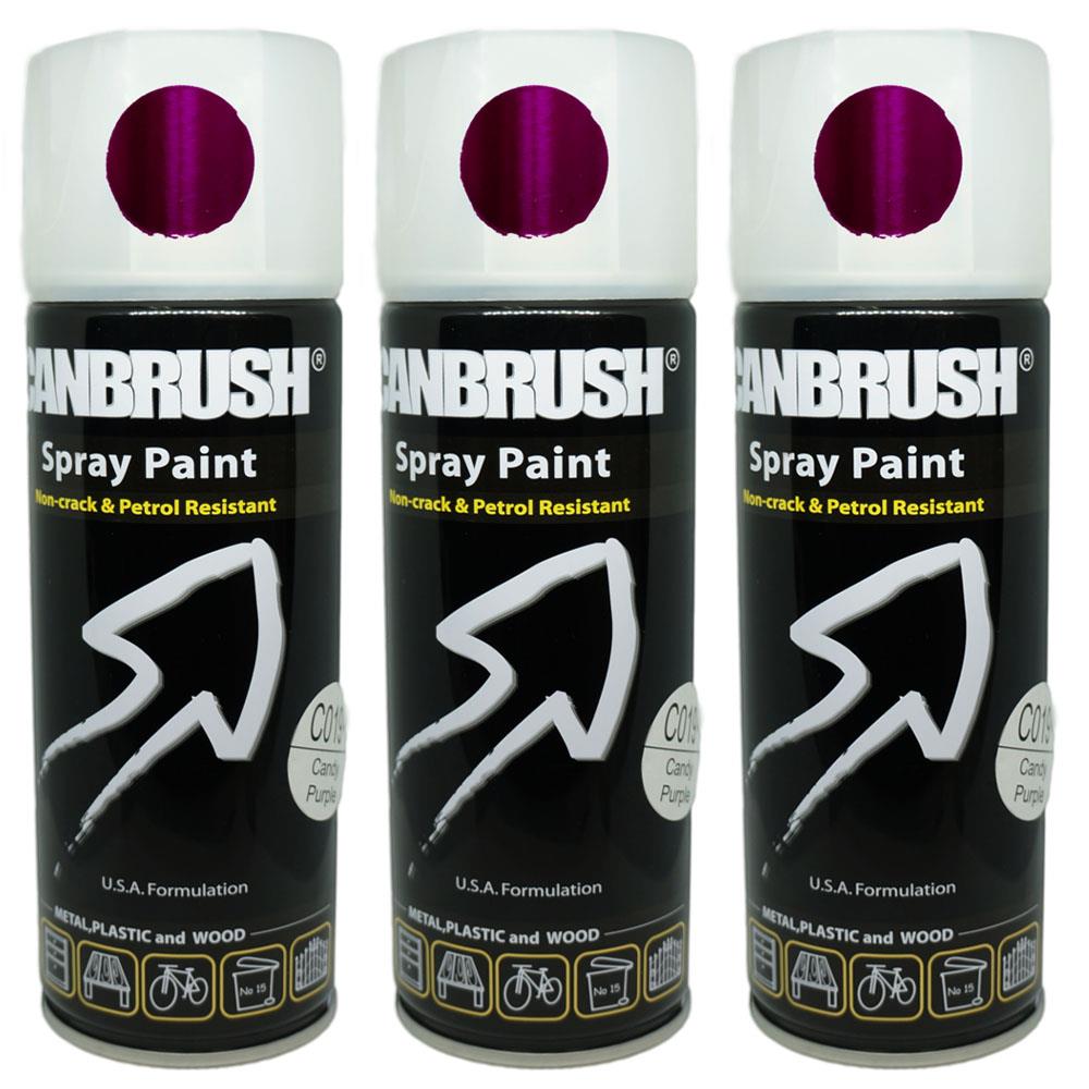 3X Canbrush C019 Candy Purple Spray Paint 400ml