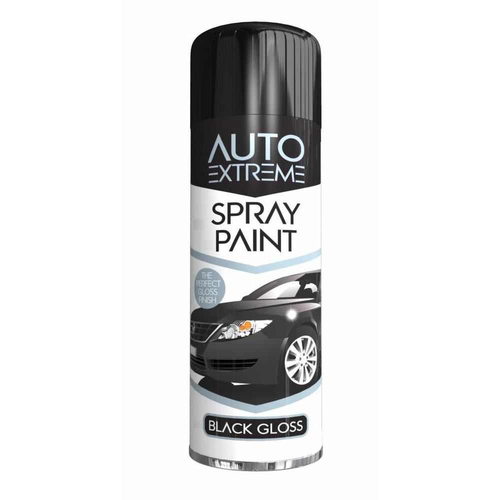 24X - Auto Extreme Black Gloss Spray Paint 250ml