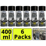 6X - Matt Black Car Spray 400ml