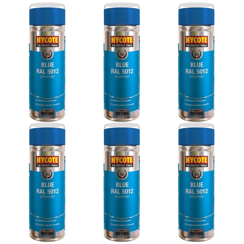 6X Hycote Blue Spray Paint 400ml