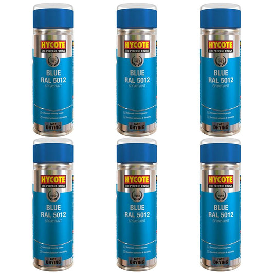 6X Hycote Blue Spray Paint 400ml