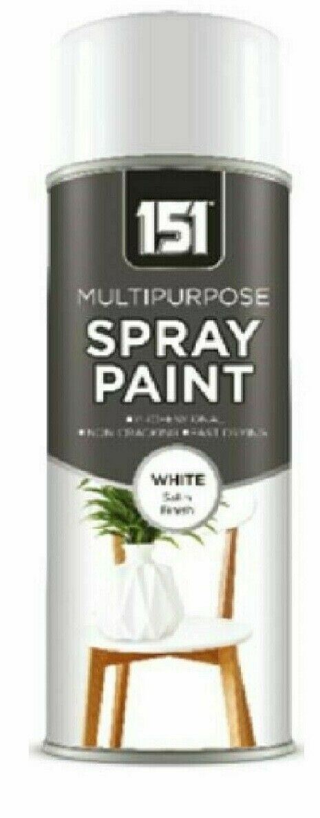 5X 151 White Satin Spray Paint 400ml Spray Paint