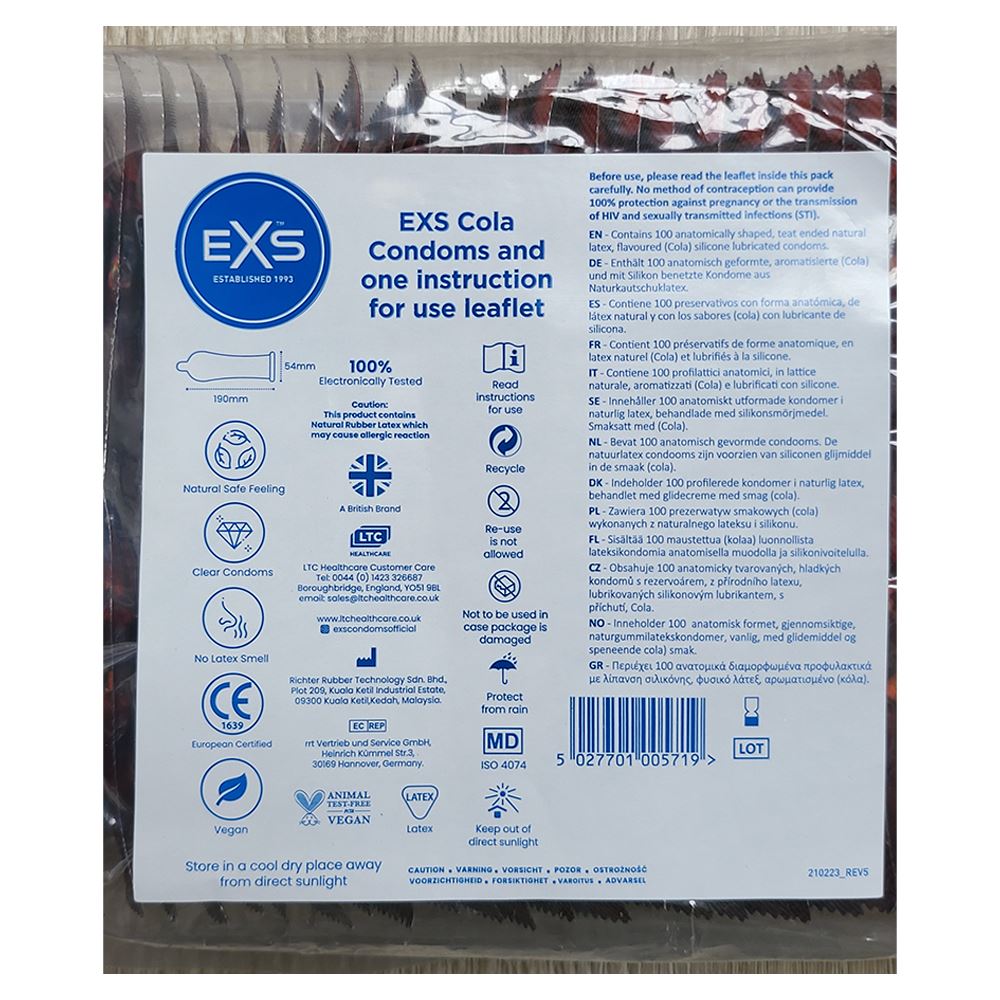 24X EXS Flavoured Latex Condoms Crazy Cola