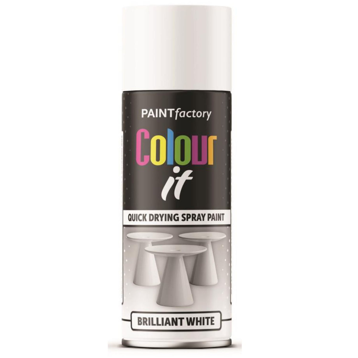 Paint Factory Brilliant White Gloss Spray Paint 400ml