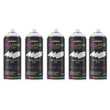 5X Snow White RAL 9010 Matt Spray Paint 400ml