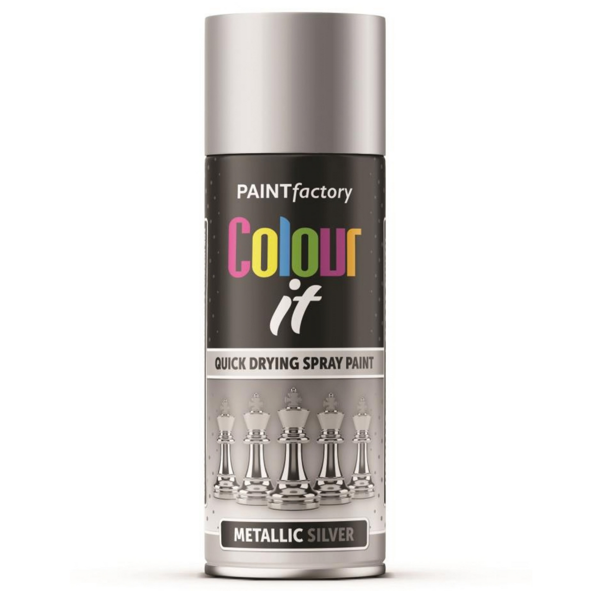 Paint Factory Silver Metallic Spray Paint 400ml