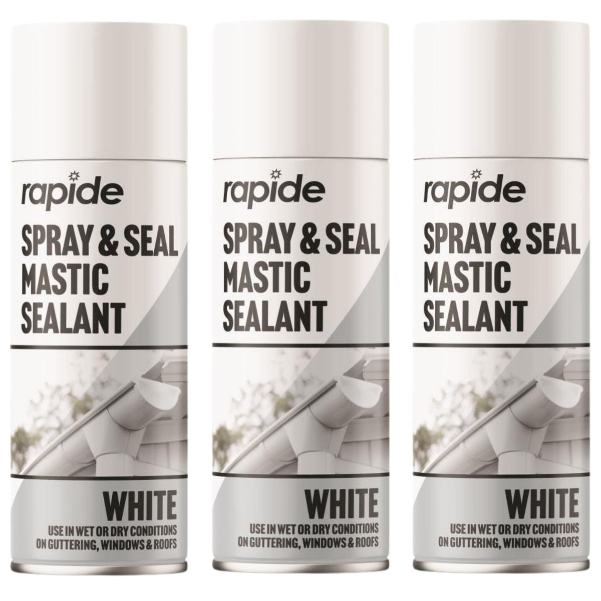 3X Rapide Spray And Seal 400ml White