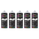 5X Snow White RAL 9010 Gloss Spray Paint 400ml