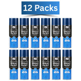 12 Pack of 151 Blue Gloss Spray Paint 400ml for Crafting and Home Projects