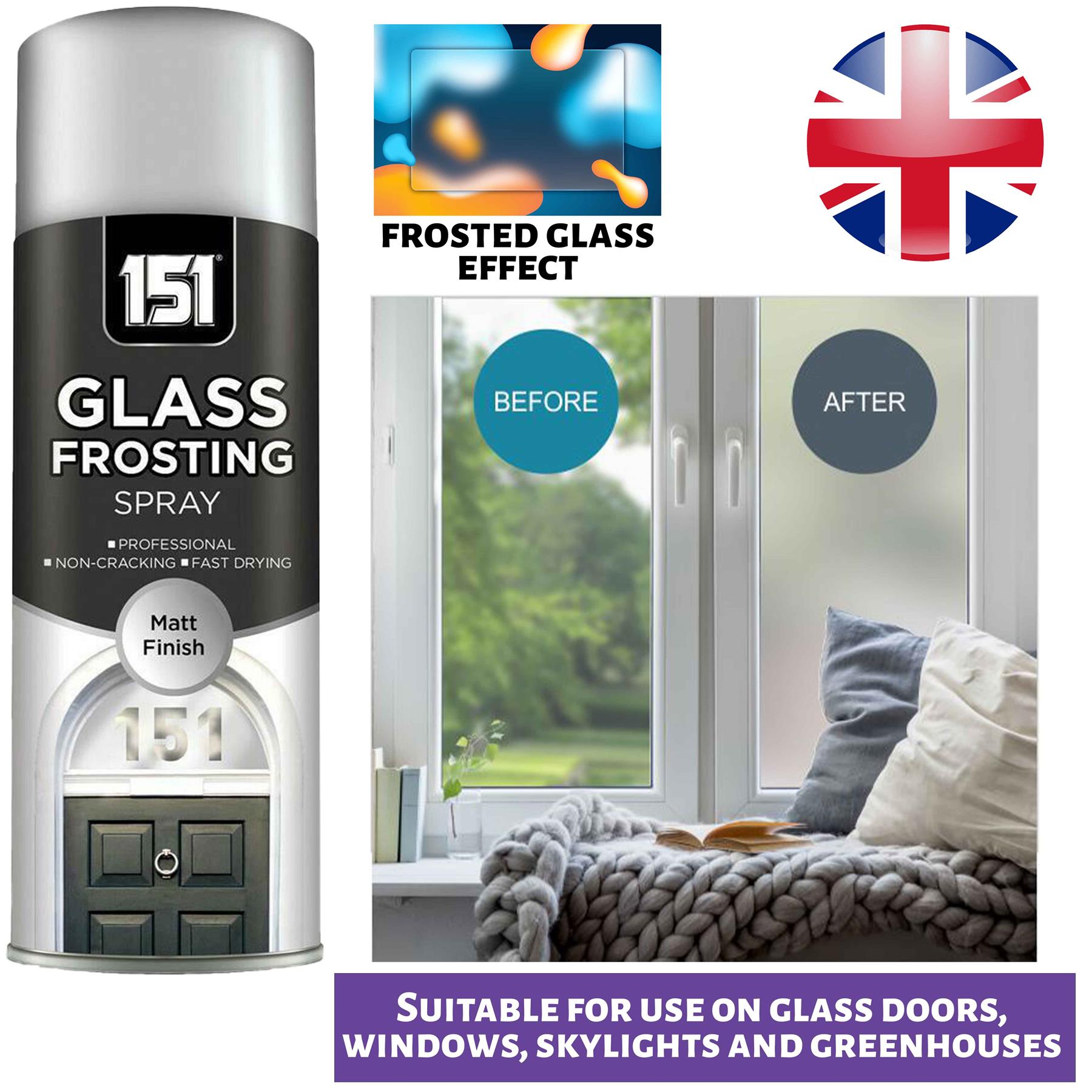 151 glass frosting spray 400ml can for creating a frosted glass effect on doors and windows