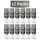 Pack of 12 cans of 151 grey primer spray paint 400ml for various surfaces and projects
